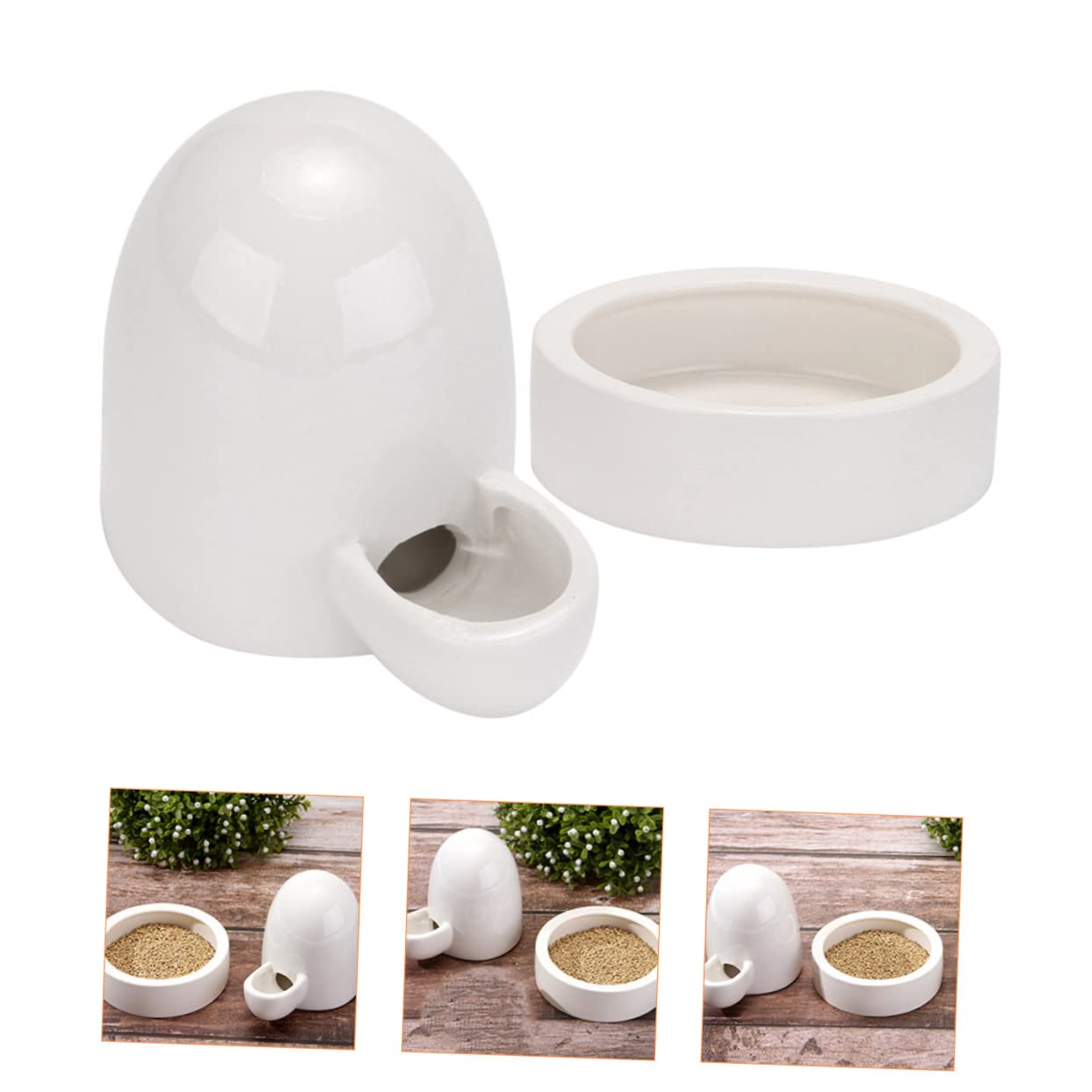 Amazon | OUNONA ひよこ フィーダー 給水器 キット 陶器 鶏肉